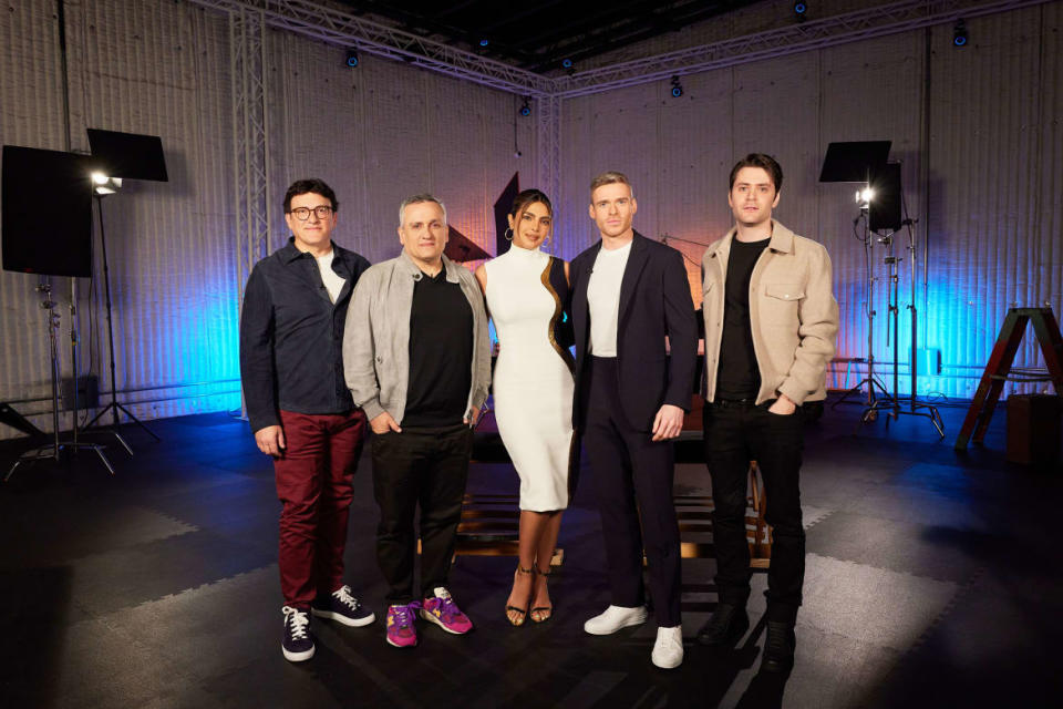 <div class="inline-image__caption"><p>The Russo Brothers and the cast of 'Citadel'</p></div> <div class="inline-image__credit">Masha Maltsava/Prime Video</div>