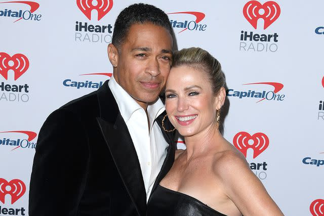 <p>Steve Granitz/FilmMagic</p> T.J. Holmes (left) and Amy Robach (right)