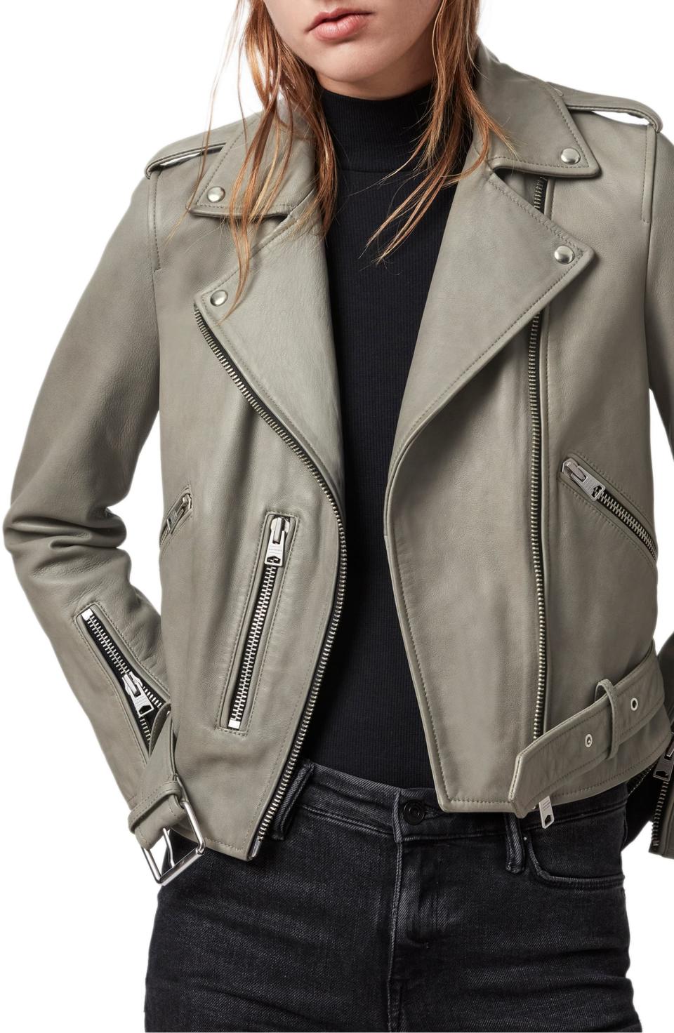 ALLSAINTS Balfern leather biker jacket (Photo via Nordstrom)