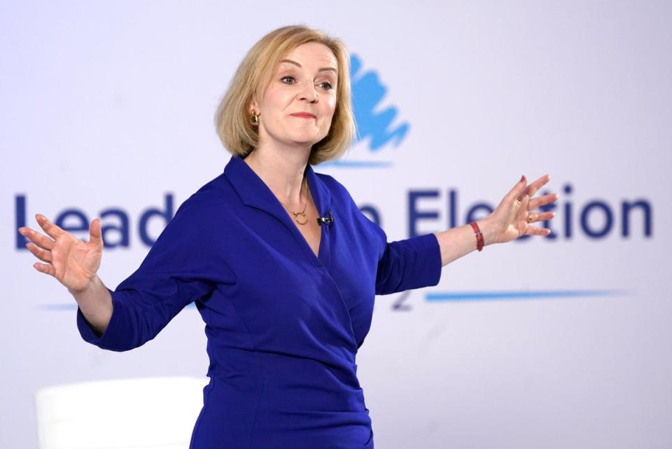 Liz Truss is the frontrunner in the Tory leadership contest (Joe Giddens/PA) (PA Wire)