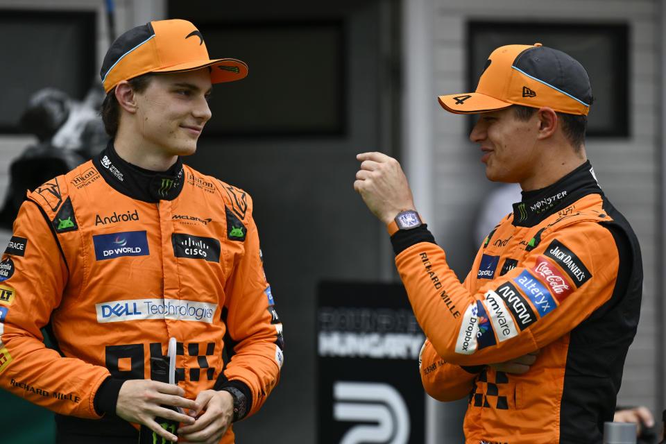 Norris takes pole ahead of McLaren teammate Piastri at Hungarian GP