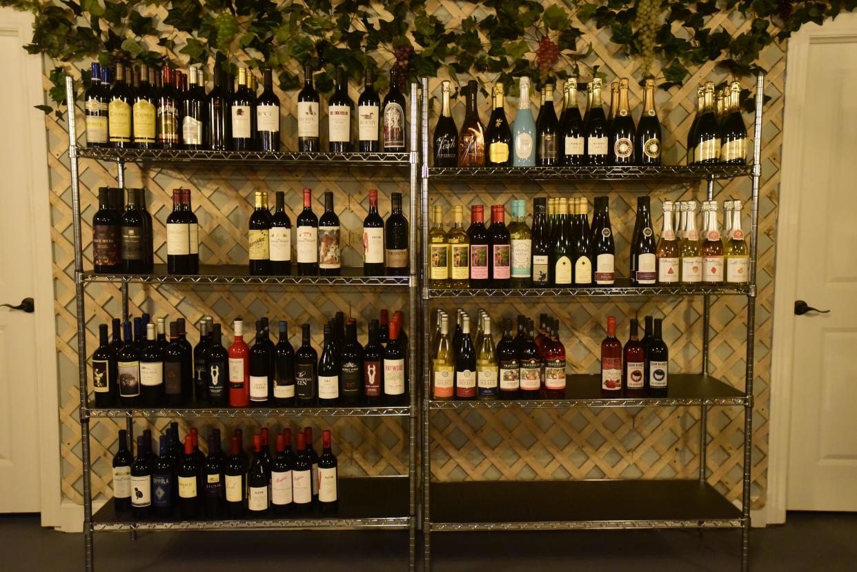 Stocked wine shelves at the new beer and wine cellar in the basement of the Country Style Market in downtown Port Huron on Monday, July 18, 2022.