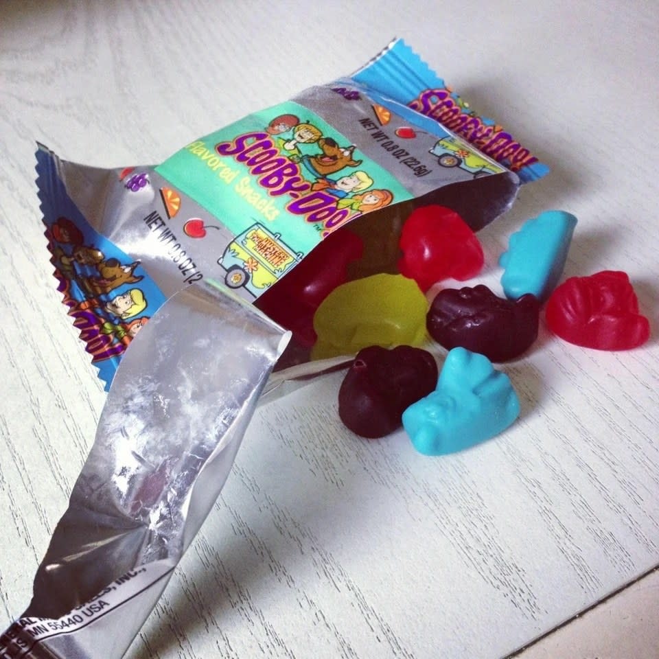 An open packet of original Scooby-Doo gummies