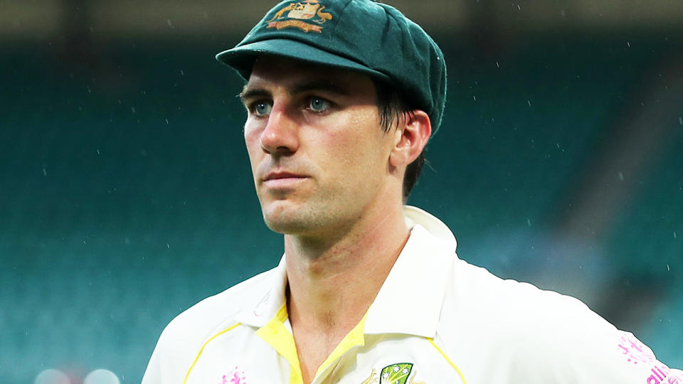 Pat Cummins, pictured here after Australia's draw with England in the fourth Ashes Test.