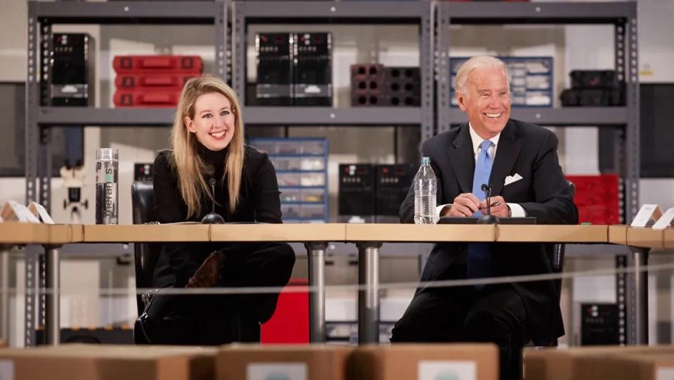 Elizabeth Holmes and Joe Biden.