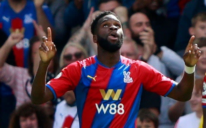 Crystal Palace's Odsonne Edouard celebrates scoring their second goal  - REUTERS/Ian Walton