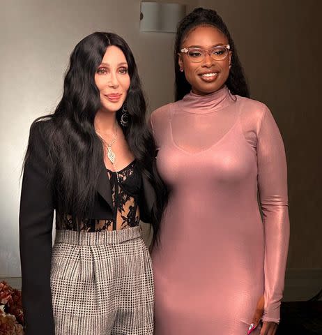 <p>Warner Bros</p> Cher and Jennifer Hudson on 'The Jennifer Hudson Show'