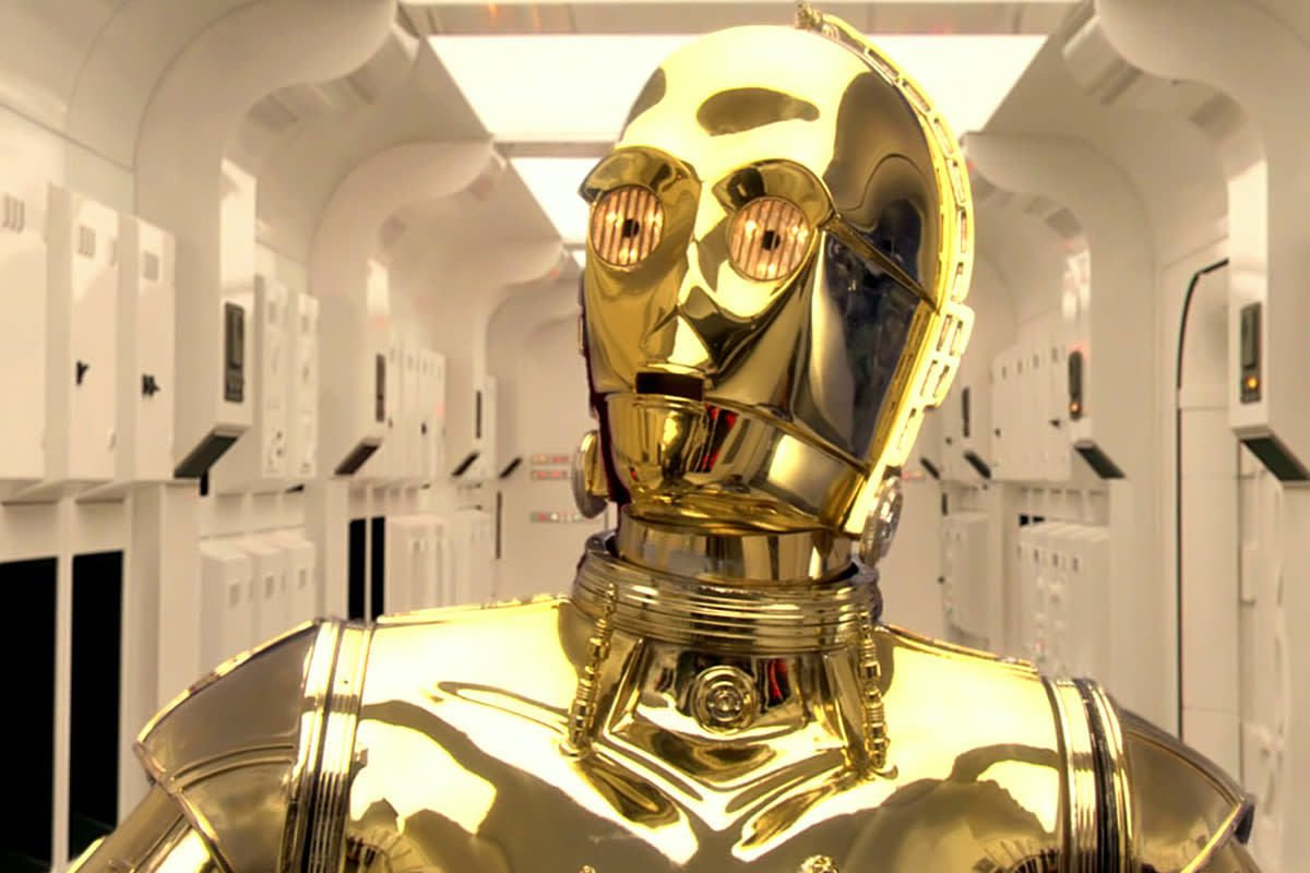 An original C3PO head from ‘The Empire Strikes Back’ is going up for auction in London (credit: Lucasfilm)