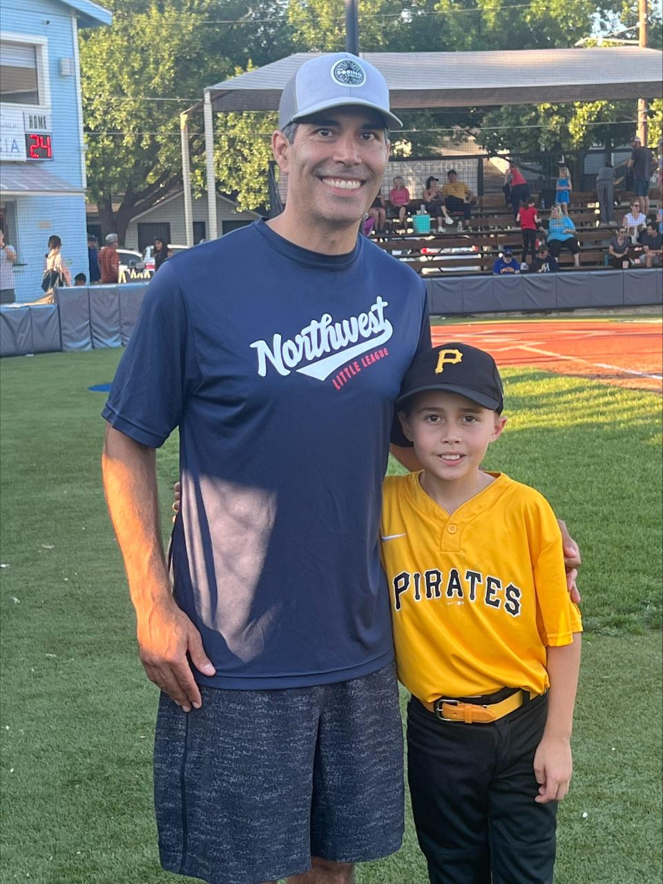 George P. Bush says coaching his sons, Prescott (pictured) and Jack, has “reignited” his love for his family’s passion, baseball.