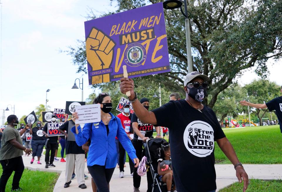 Despite a popular ballot initiative that sought to restore their voting rights, only 80,000 of 1.4 million Floridians with felony convictions registered to vote in 2020, a newspaper investigation found.