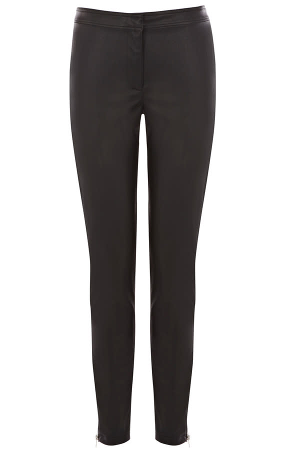 <b>Snow style:</b> Faux leather leggings are a great way to style out the cold snap, £38 <a href="http://www.warehouse.co.uk/zip-detail-faux-leather-leggings/leather/warehouse/fcp-product/6531979977" rel="nofollow noopener" target="_blank" data-ylk="slk:warehouse.co.uk;elm:context_link;itc:0;sec:content-canvas" class="link ">warehouse.co.uk</a>