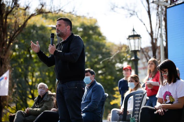 Daniel Menéndez, de Barrios de Pie, uno de los asistentes al encuentro en Casa Rosada