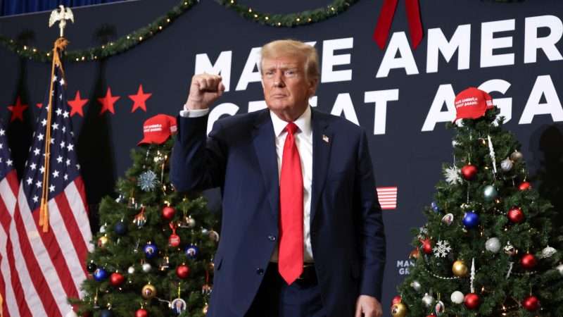 Donald Trump at a campaign event in Waterloo, Iowa