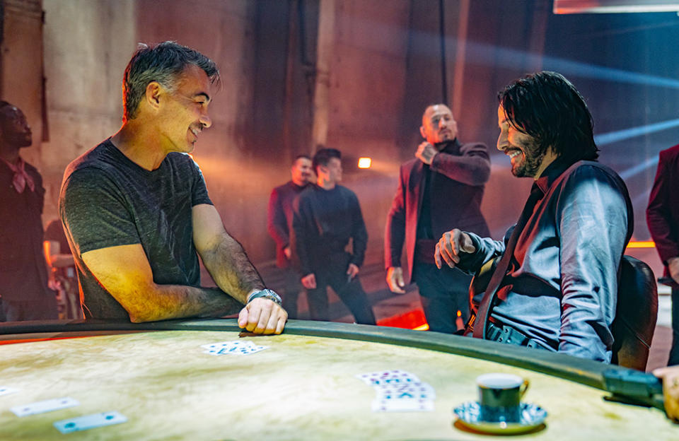 Chad Stahelski - Director/Producer and Keanu Reeves as John Wick in John Wick: Chapter 4.