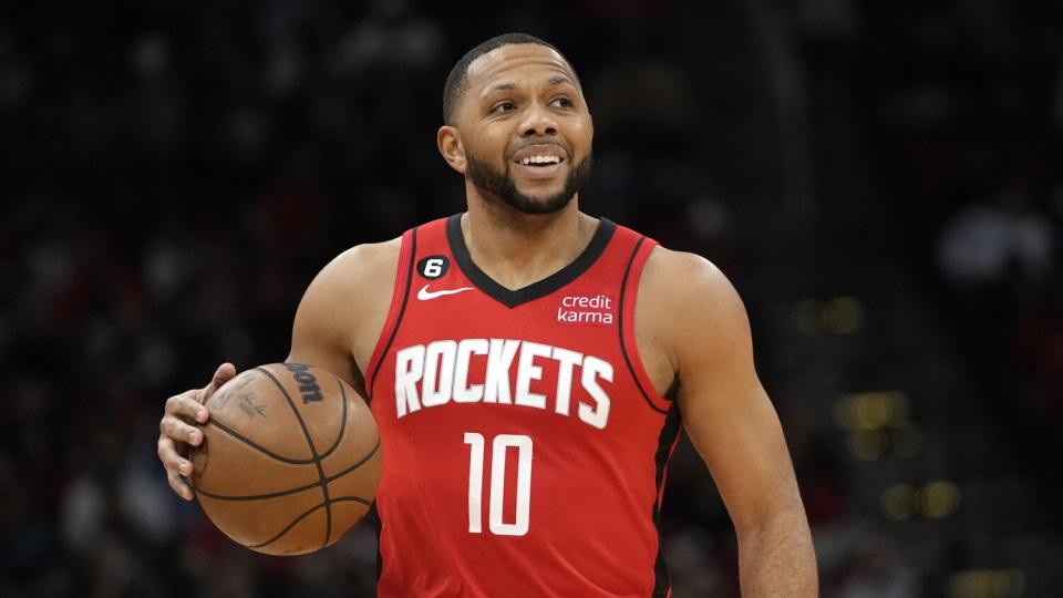 Houston's Eric Gordon controls the ball during a game against Minnesota on Jan. 23.