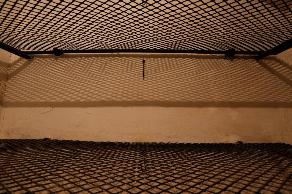 <p>Bed cots are seen in a restored area of the Combined Operations Centre, dating back to World War II, in the War Headquarters tunnels beneath Valletta, Malta, Jan. 24, 2017. (Photo: Darrin Zammit Lupi/Reuters) </p>