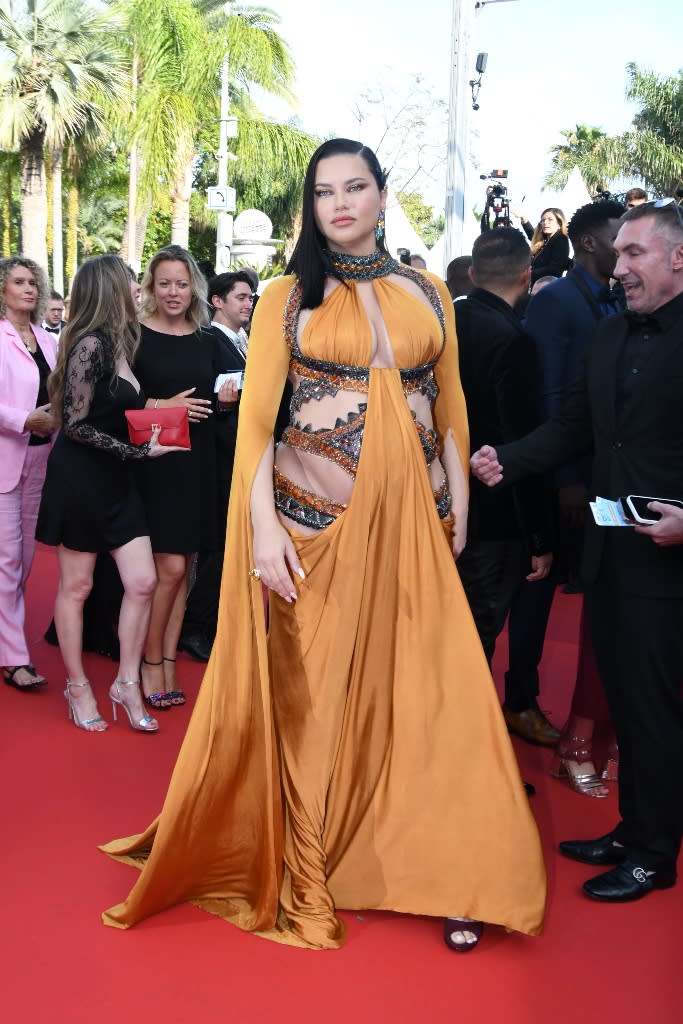 Adriana Lima arrives at the world premiere of “Elvis” at the 2022 Cannes Film Festival on May 25, 2022. - Credit: MEGA