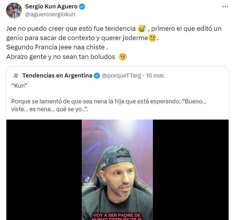 Sergio Agüero explotó contra la cuenta @porqueTTarg