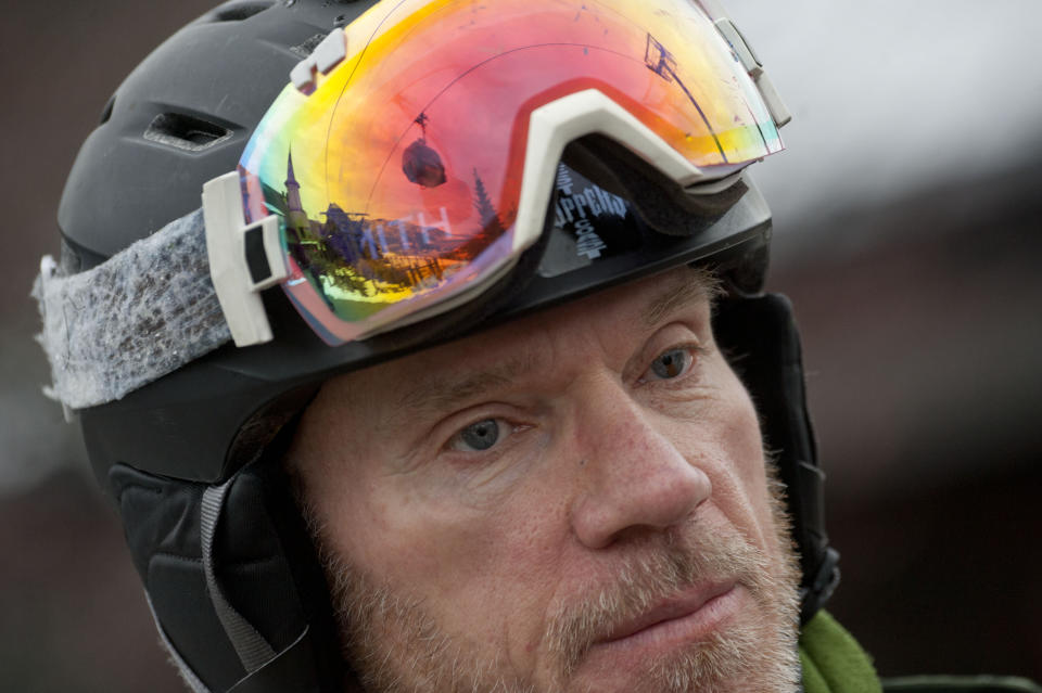 Skier Dolph Hoch of Kellogg helped in the recovery at Silver Mountain after an avalanche killed multiple people and injured others on Tuesday, Jan. 7, 2020, on Kellogg, Idaho. (Kathy Plonka/The Spokesman-Review via AP)