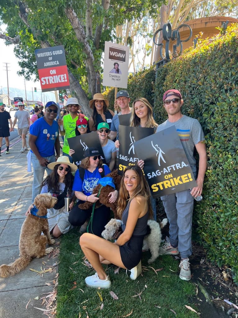 Kevin McKidd and Girlfriend Danielle Savre Unite With Shondaland Costars at SAG-AFTRA Picket Line