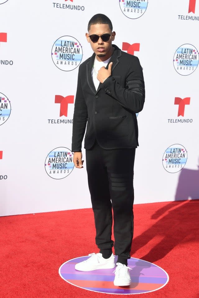 ET caught up with the rapper at the 2019 Latin American Music Awards on Thursday.