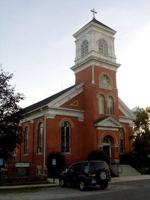 St. Joseph's Catholic Church in Ida is pictured as it appears today. In 2013, St. Joseph's joined St. Irene (founded in 1964) in Dundee to form the St. Gabriel parish cluster. The parish remains an active part of the Ida community and surrounding areas.