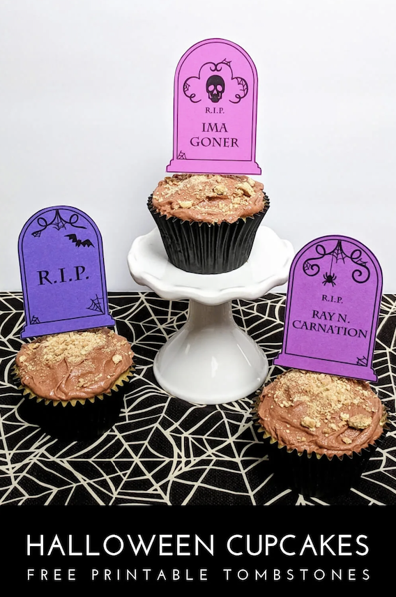 Tombstone Cupcake Toppers