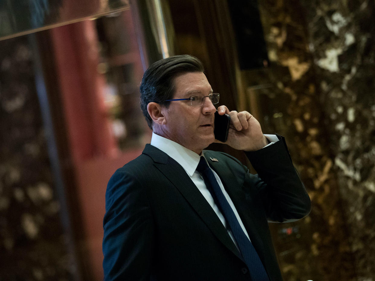 Fox News television personality Eric Bolling arrives at Trump Tower in November 2016: Getty