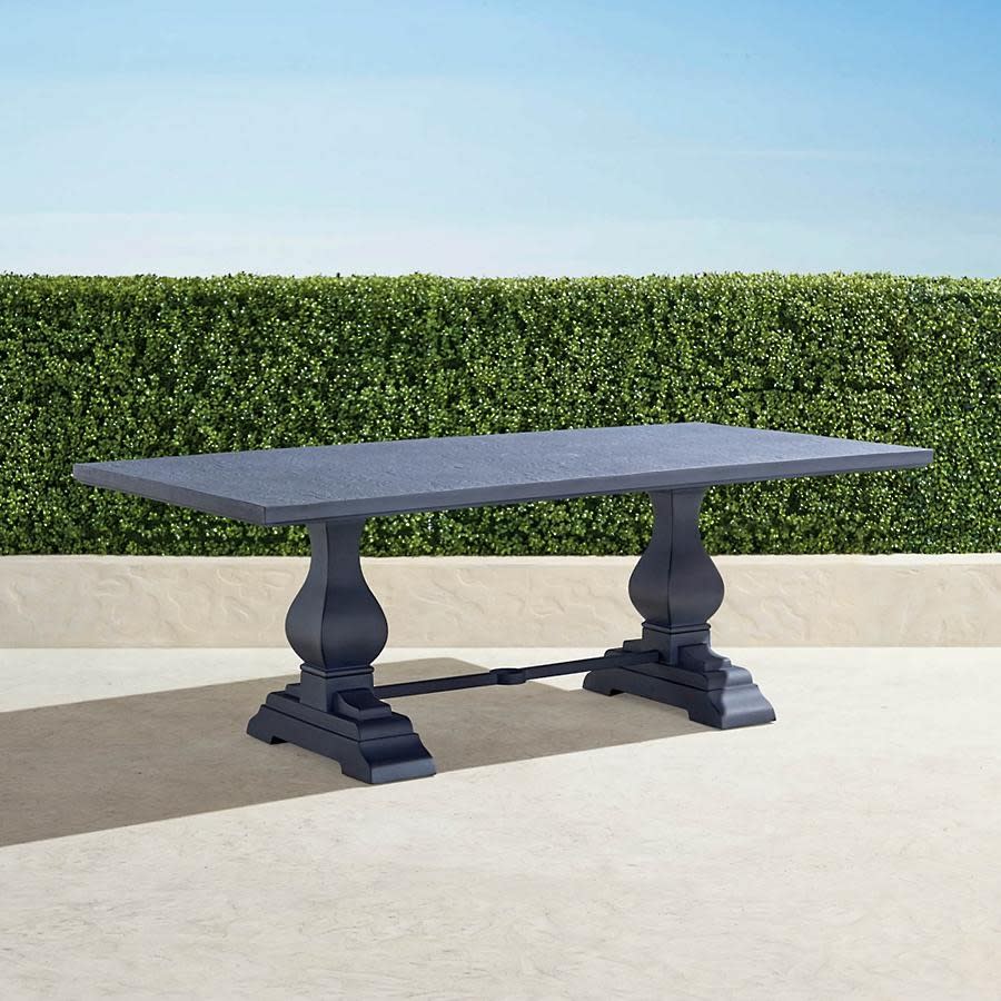 Aluminum Farmhouse Rectangular Dining Table by Frontgate