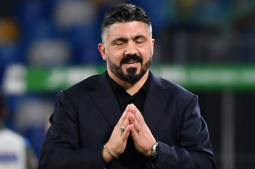 Angry: Napoli coach Gennaro Gattuso