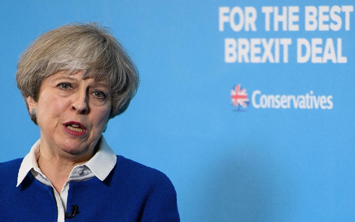 Conservative Party leader and Prime Minister Theresa May - AFP