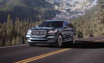 <p>For a start, the new entry deftly scales down the styling of <a rel="nofollow noopener" href="https://www.caranddriver.com/lincoln/navigator-navigator-l" target="_blank" data-ylk="slk:the highly successful Navigator;elm:context_link;itc:0;sec:content-canvas" class="link ">the highly successful Navigator</a>, <a rel="nofollow noopener" href="https://www.caranddriver.com/news/lincoln-aviator-concept-official-photos-and-info-news" target="_blank" data-ylk="slk:looking much like the concept version;elm:context_link;itc:0;sec:content-canvas" class="link ">looking much like the concept version</a> Lincoln displayed at the New York auto show earlier this year.</p>