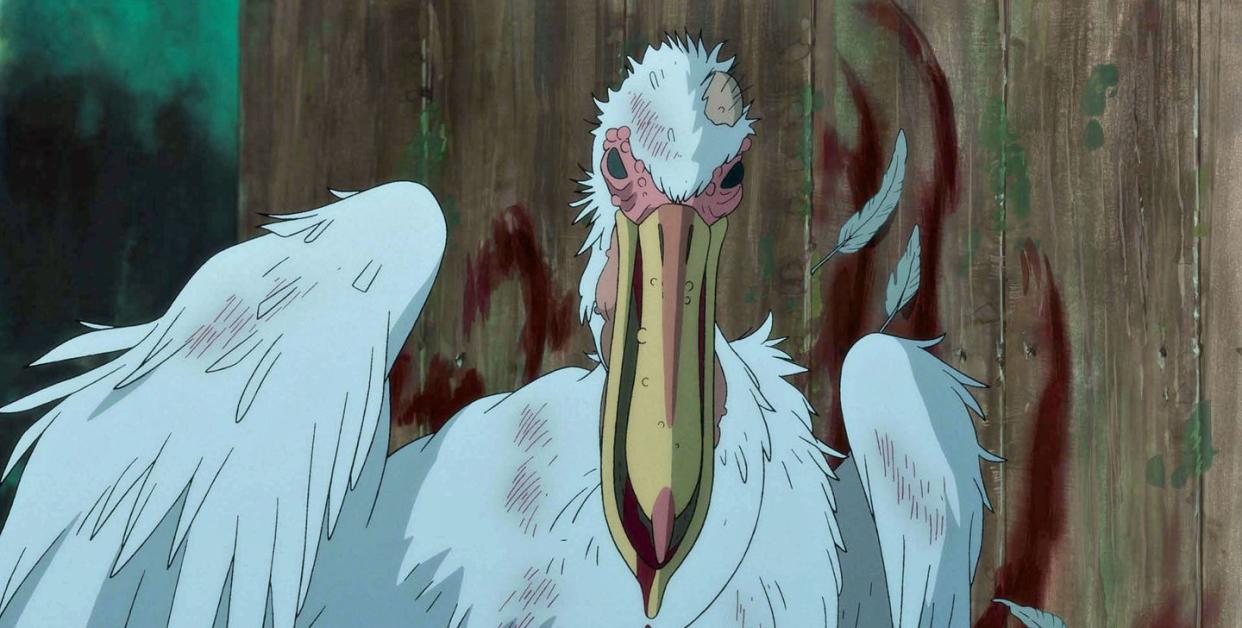 a heron from the boy and the heron studio ghibli