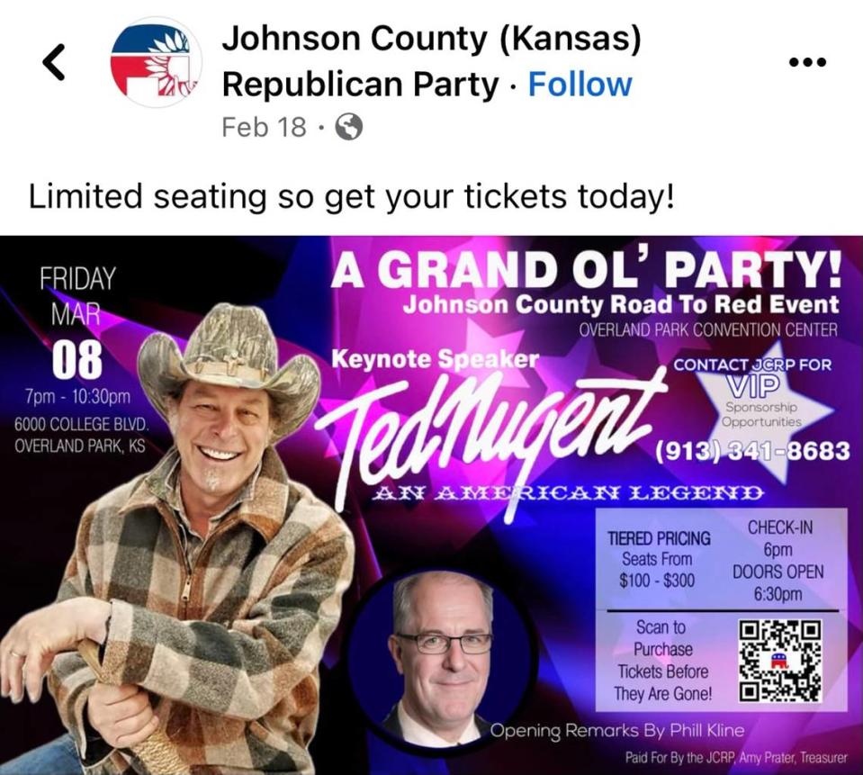 The Johnson County Republican Party paid to advertise its "Grand Ol' Party."