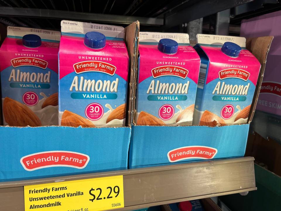 Friendly Farms almond milk