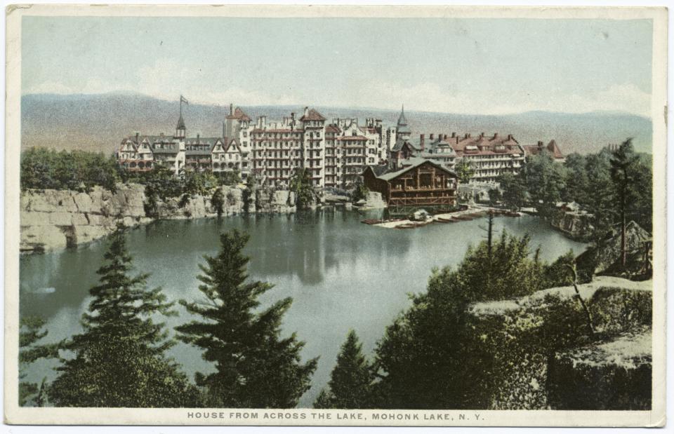 A 1914 postcard showing the Mohonk Mountain House