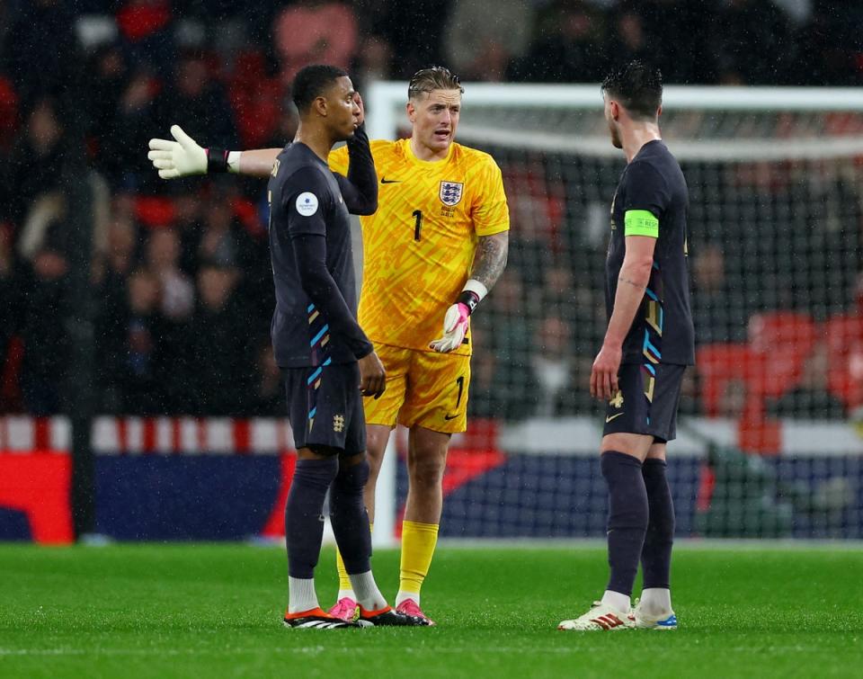 Jordan Pickford was at fault for the first Belgium goal (Action Images via Reuters)