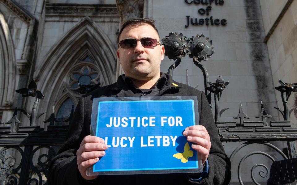 Letby supporters demonstrated outside the High Court in London during her appeal hearing in April