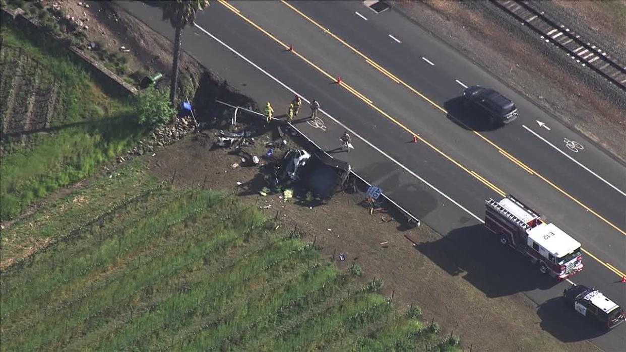 <div>A driver died after a dump truck overturned off Hwy 29 in Napa County on Wednesday.</div>