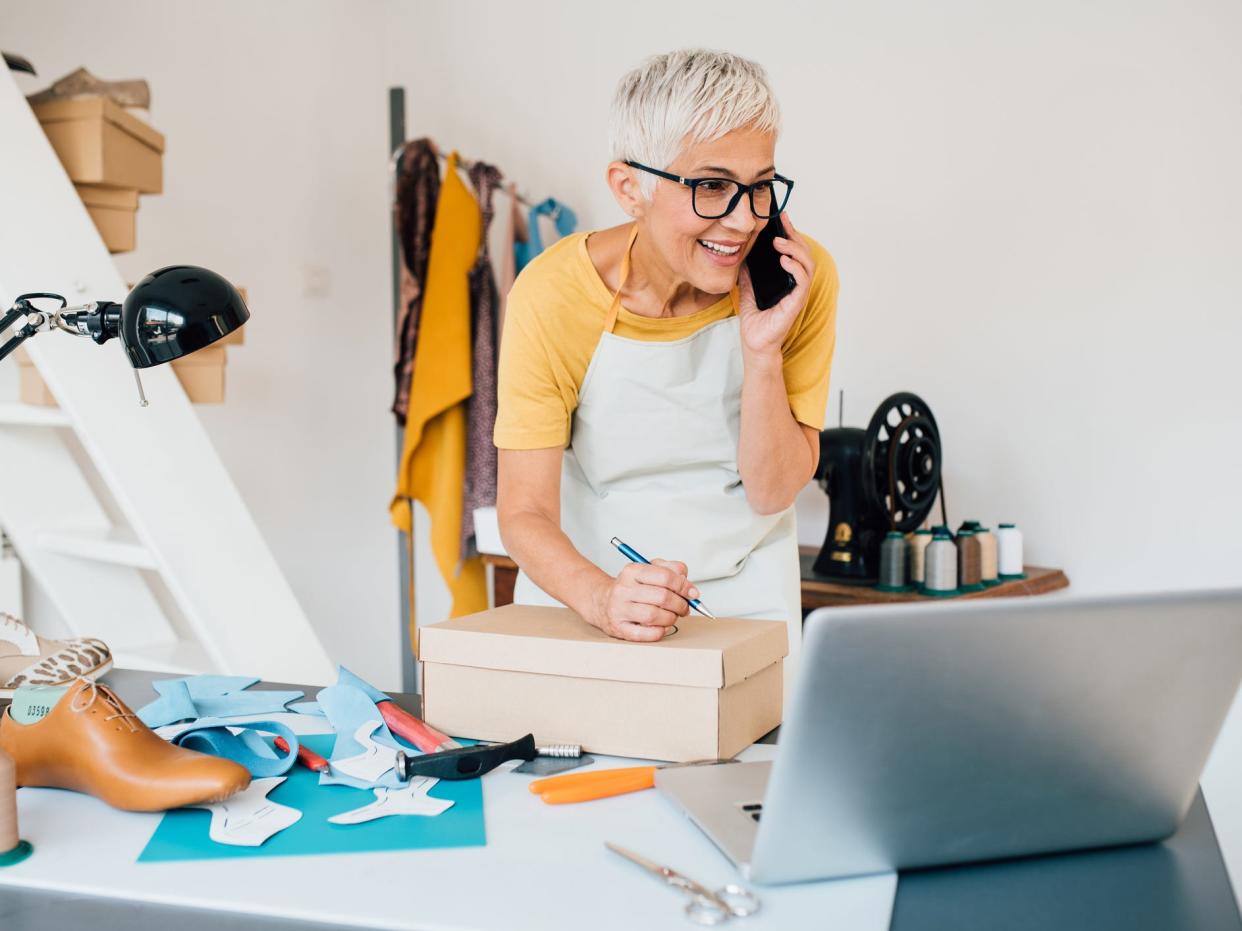 Woman making a call