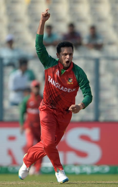 The ICC announced on Saturday it was suspending Bangladesh's Arafat Sunny (pictured) and Taskin Ahmed from bowling for illegal actions