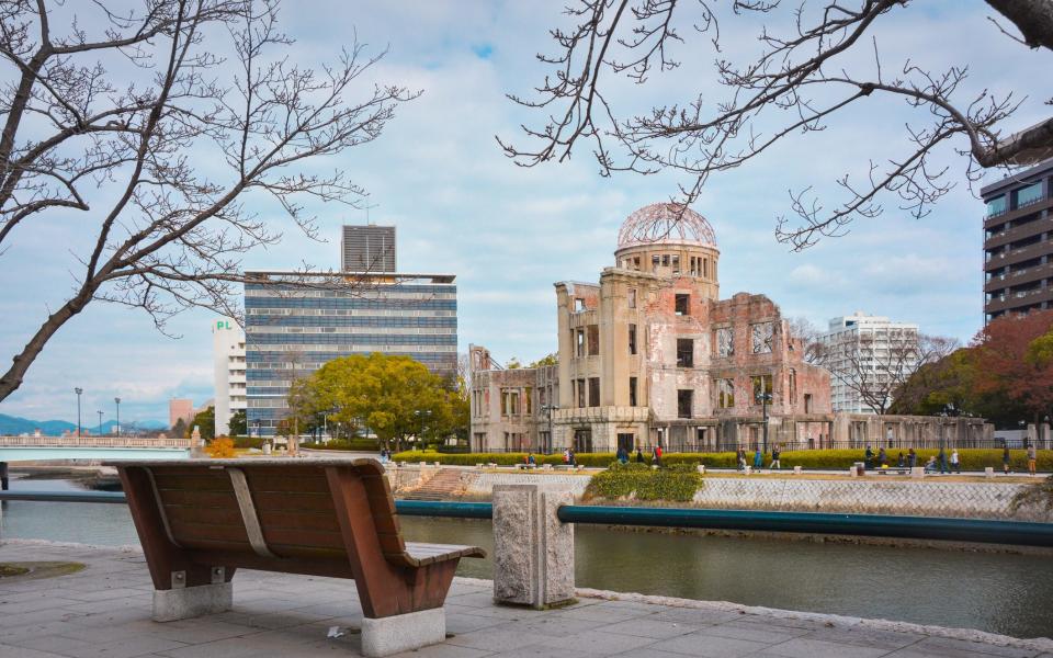 The remnants of the Hiroshima Prefectural Industrial Promotion Hall - Getty