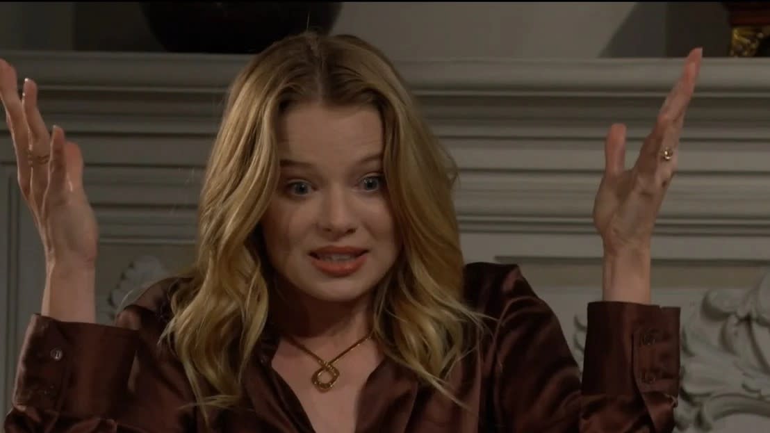  Allison Lanier as Summer frustrated in The Young and the Restless. 