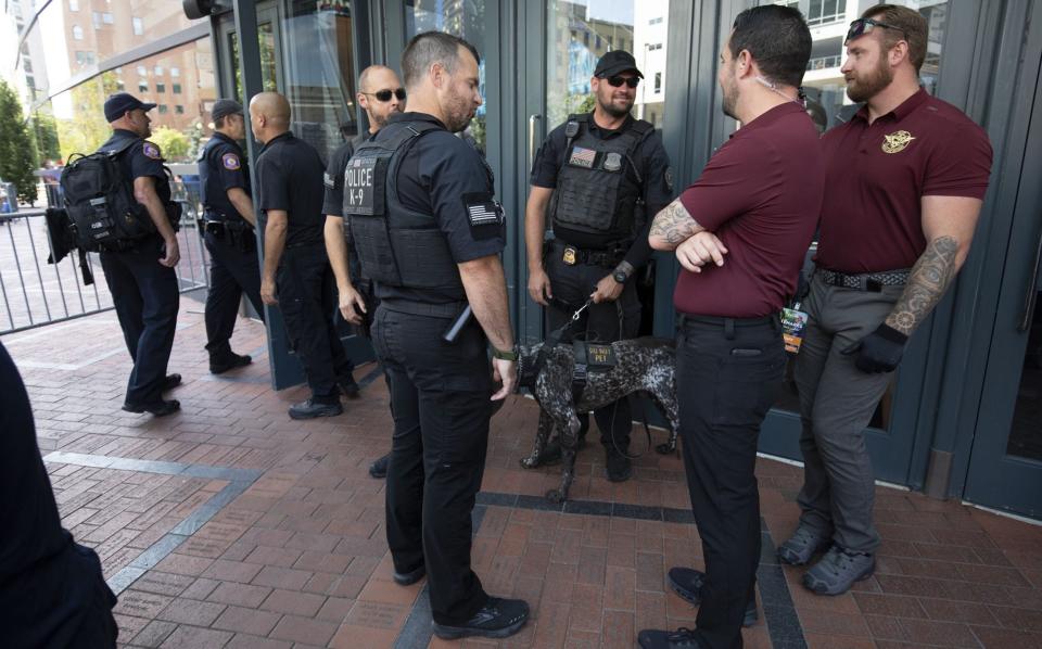 Security is tight ahead of Trump's speech