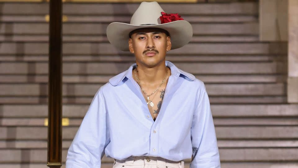 Having entered into a partnership with the Tequila Don Julio, the collection featured Ranchero hats inspired by the liquor brand's founder, and in tribute to Chavarria's own heritage. - JP Yim/Getty Images