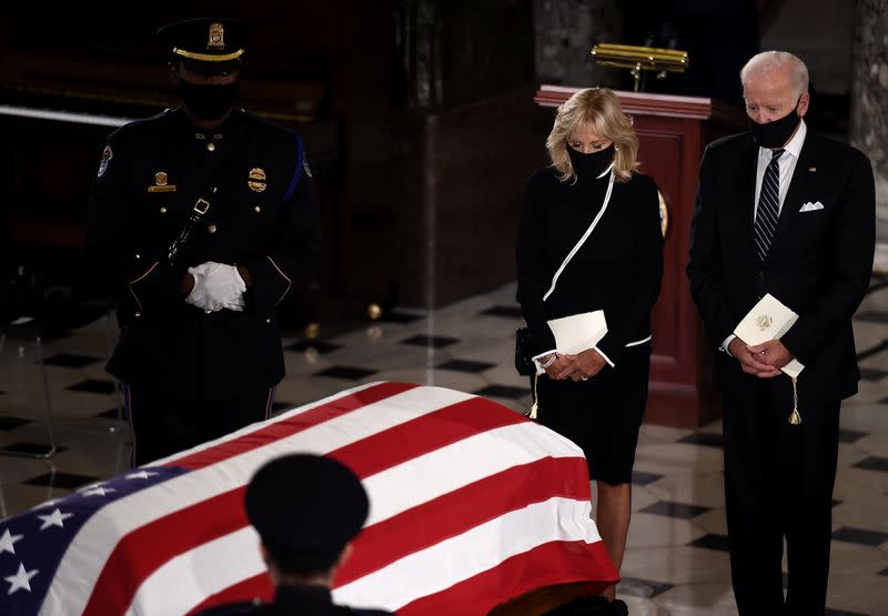 Body of late Justice Ruth Bader Ginsburg lies in state at U.S. Capitol