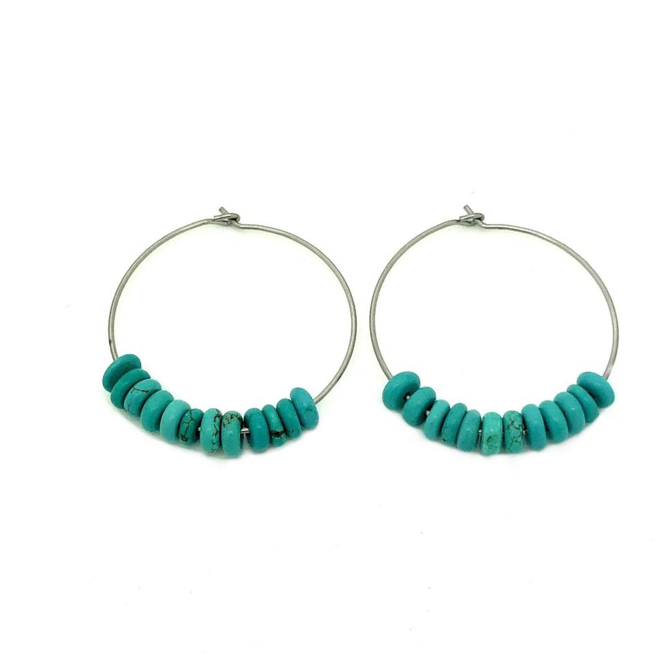 Turquoise Desert Hoops