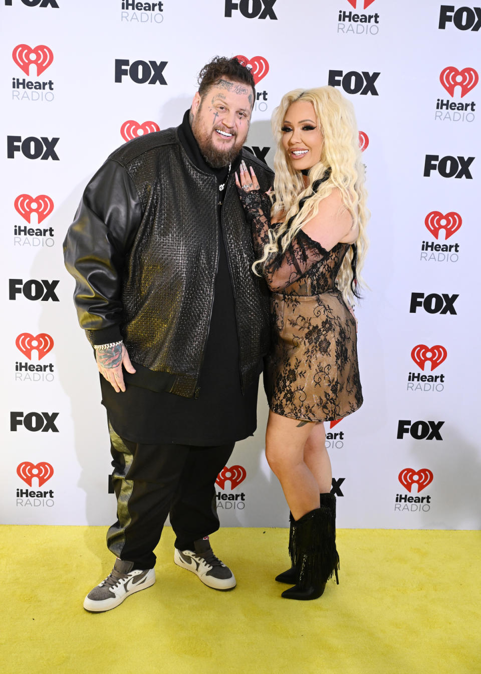 Jelly Roll and Bunnie XO at the 2024 iHeartRadio Music Awards held at the Dolby Theatre on April 1, 2024 in Los Angeles, California.