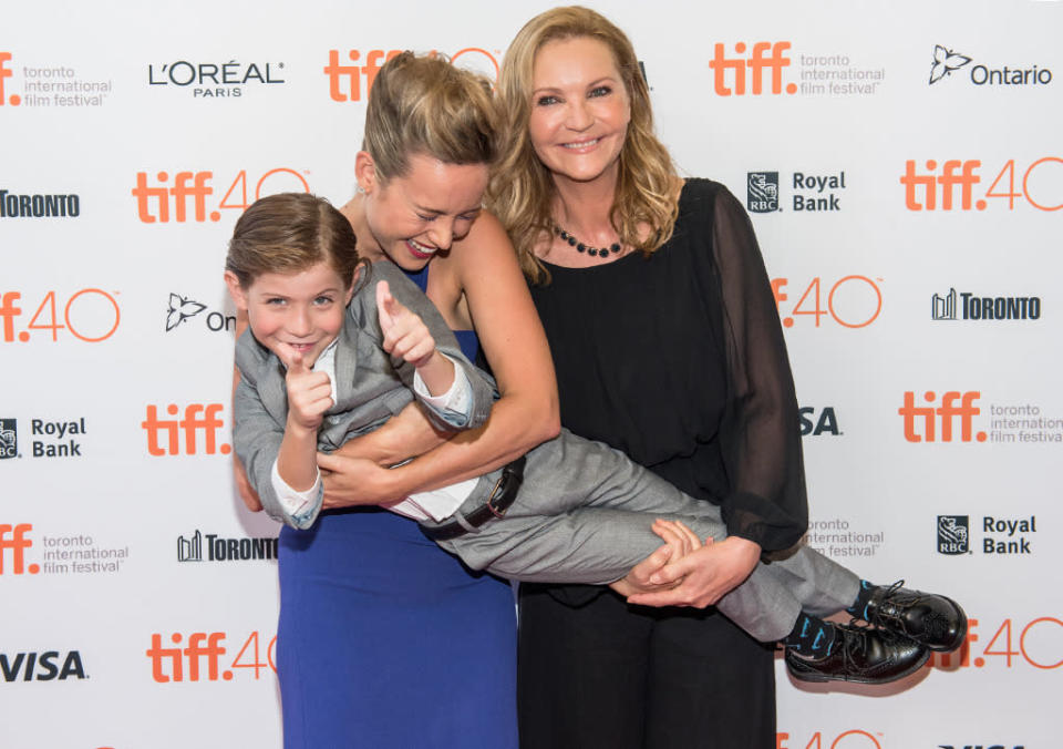 <p>Brie Larson and her co-stars Tremblay and Joan Allen attended the <i>Room </i>premiere on September 15, 2015 at TIFF, where the film received the People’s Choice Award. (Photo: Dominik Magdziak Photography/WireImage)</p>