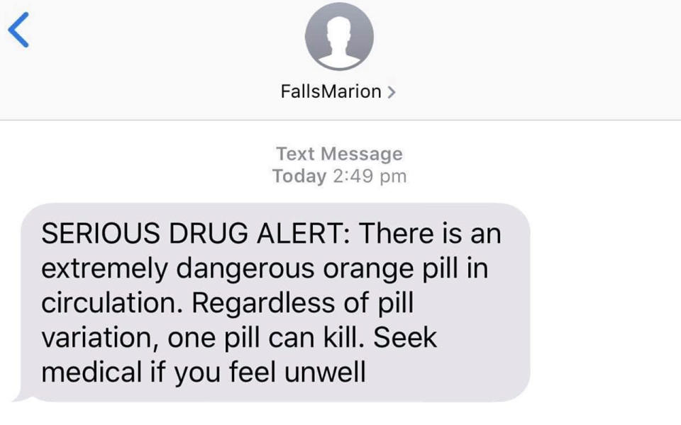 Those attending the festival in Marion Bay, Lorne, Byron Bay and Fremantle are being warned of the deadly orange pill. Image: Supplied